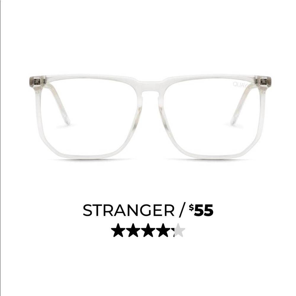 Quay blue light blocking glasses, “Stranger” style